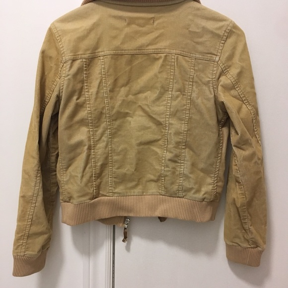 jacob jr stretch size XL women’s jacket tan collar zip up warm winter fall trend - Picture 2 of 3